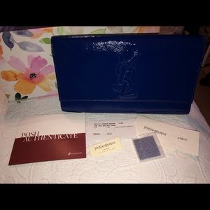 Authentic 2011 YSL Clutch. Royal blue